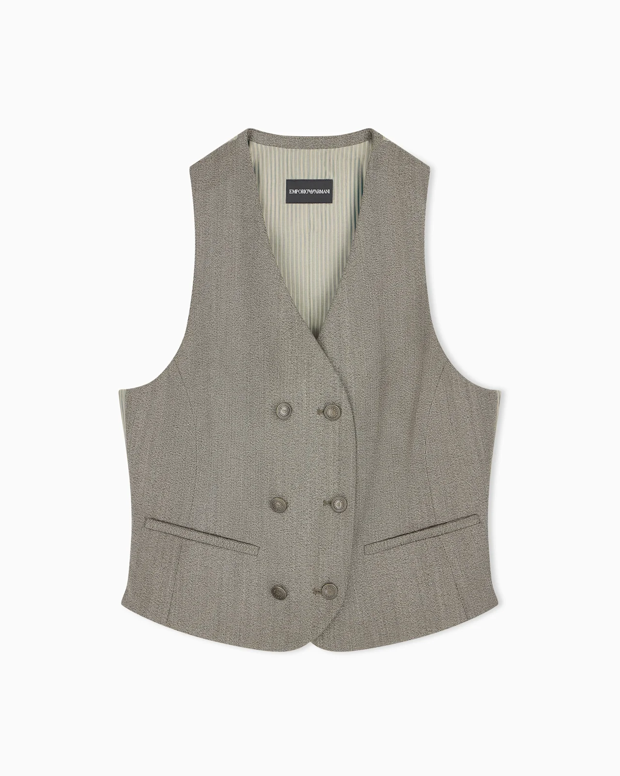 DOUBLE-BREASTED VIRGIN WOOL GILET - 1