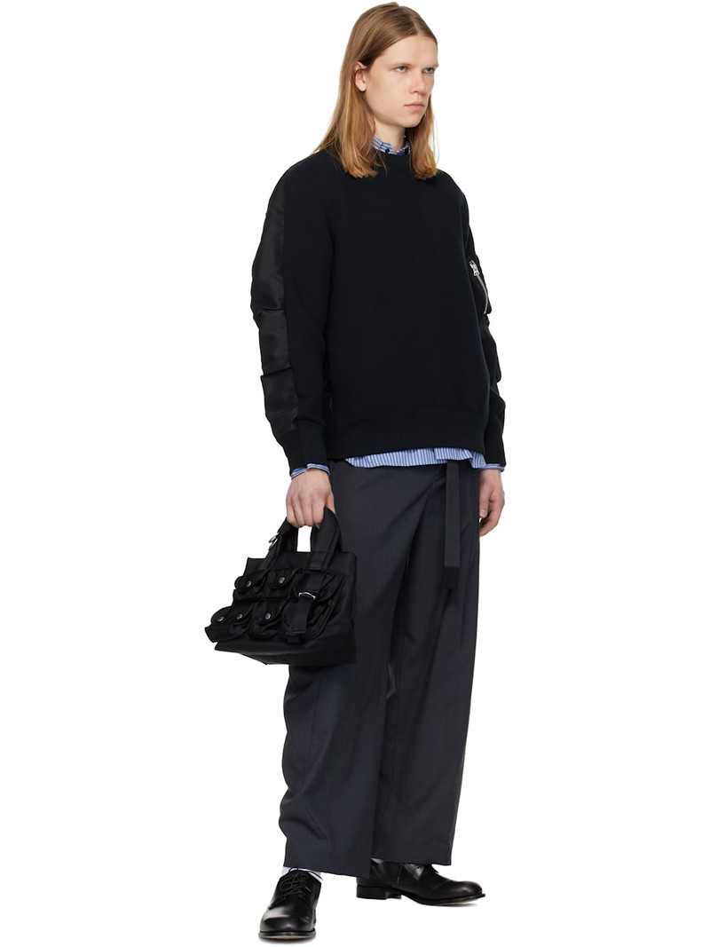 sacai Black Sponge Sweat Pullover Sweatshirt outlook