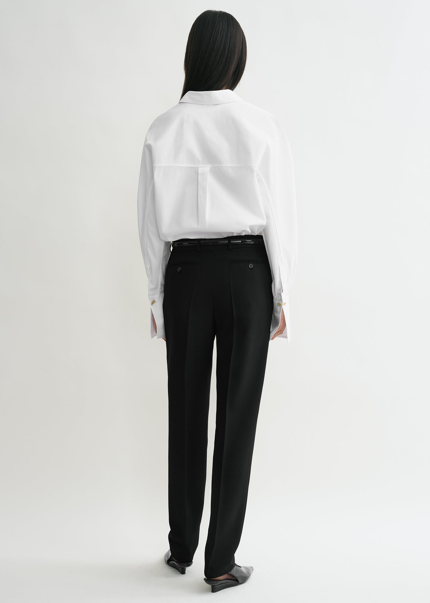 Oversized tuxedo shirt white - 4