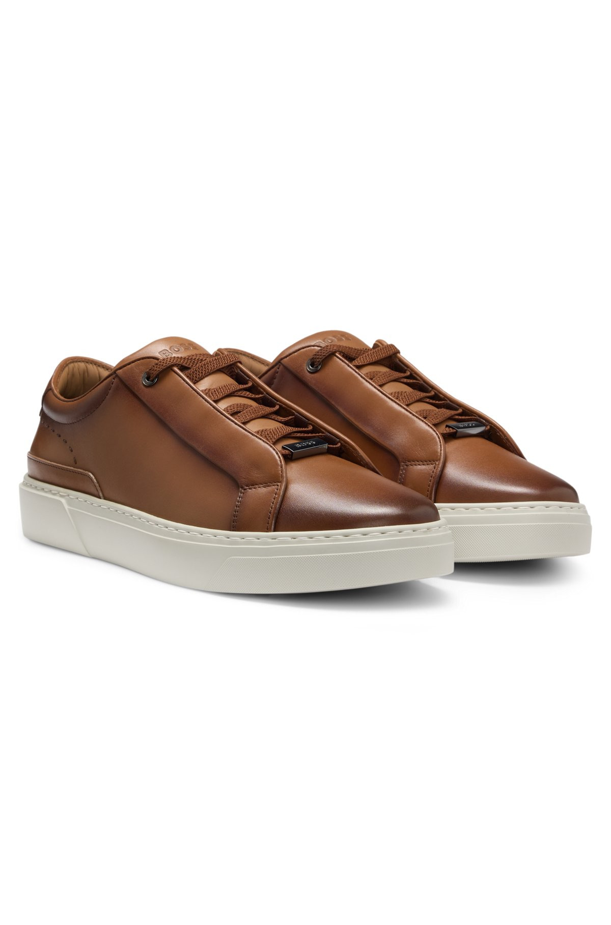 GARY LEATHER TRAINERS WITH HIDDEN LACES - 2