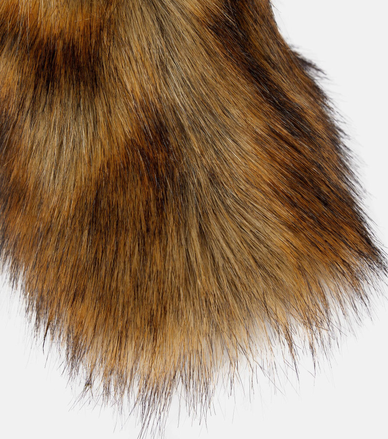 Harness-detail faux fur ankle boots 6