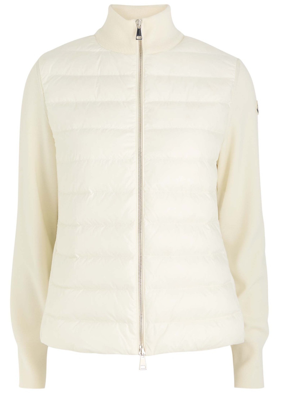 Moncler Quilted Shell and Wool Cardigan - 1