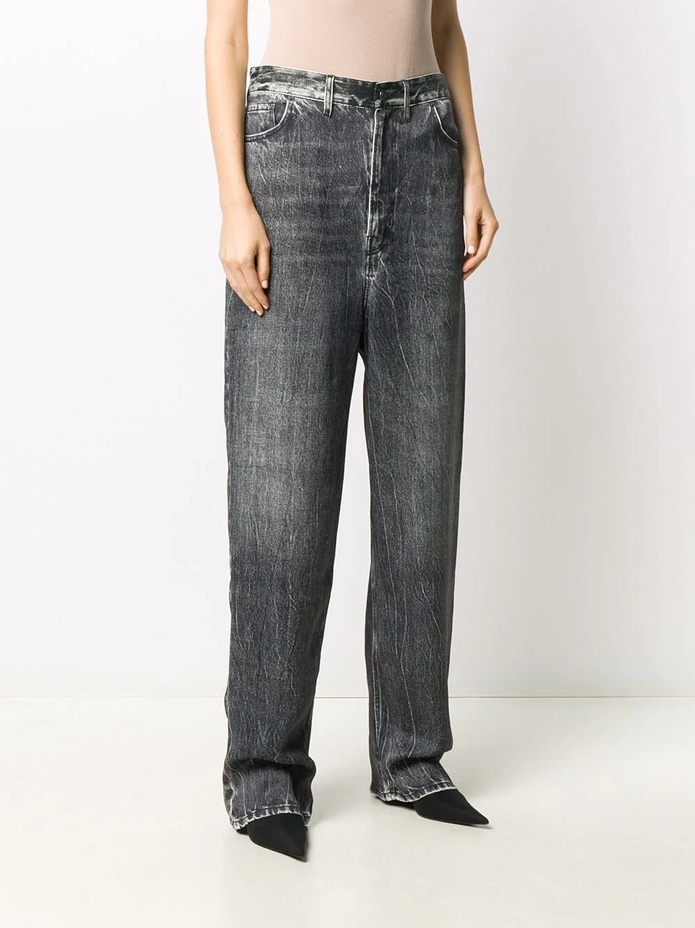 elongated baggy jeans - 3