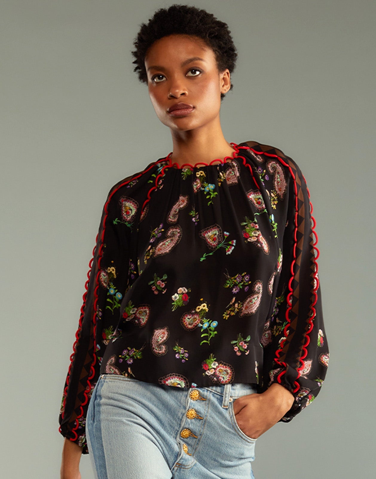 Midnight Garden Blouse - 1
