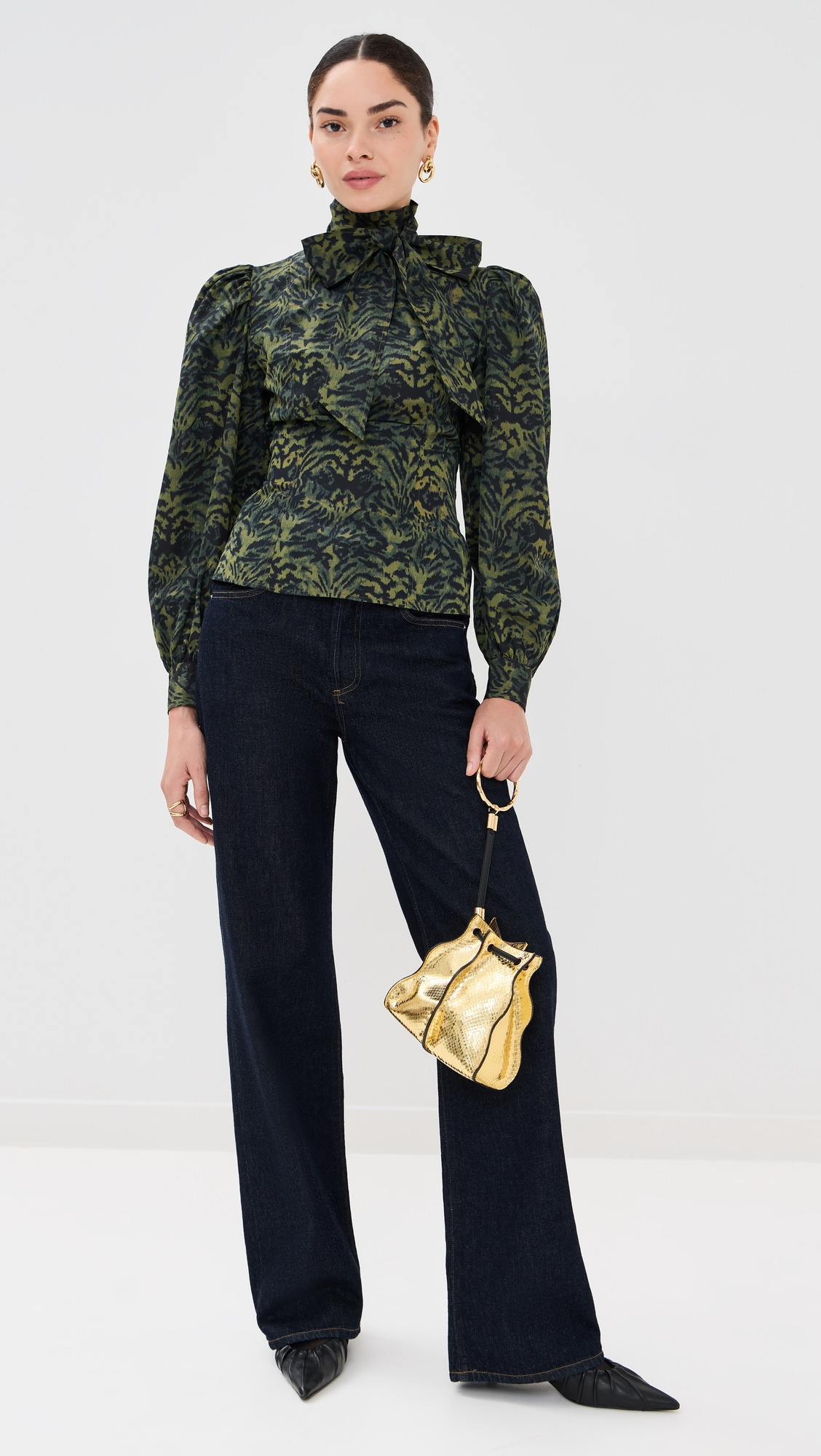 Giorgia Silk Neck Tie Blouse - 4