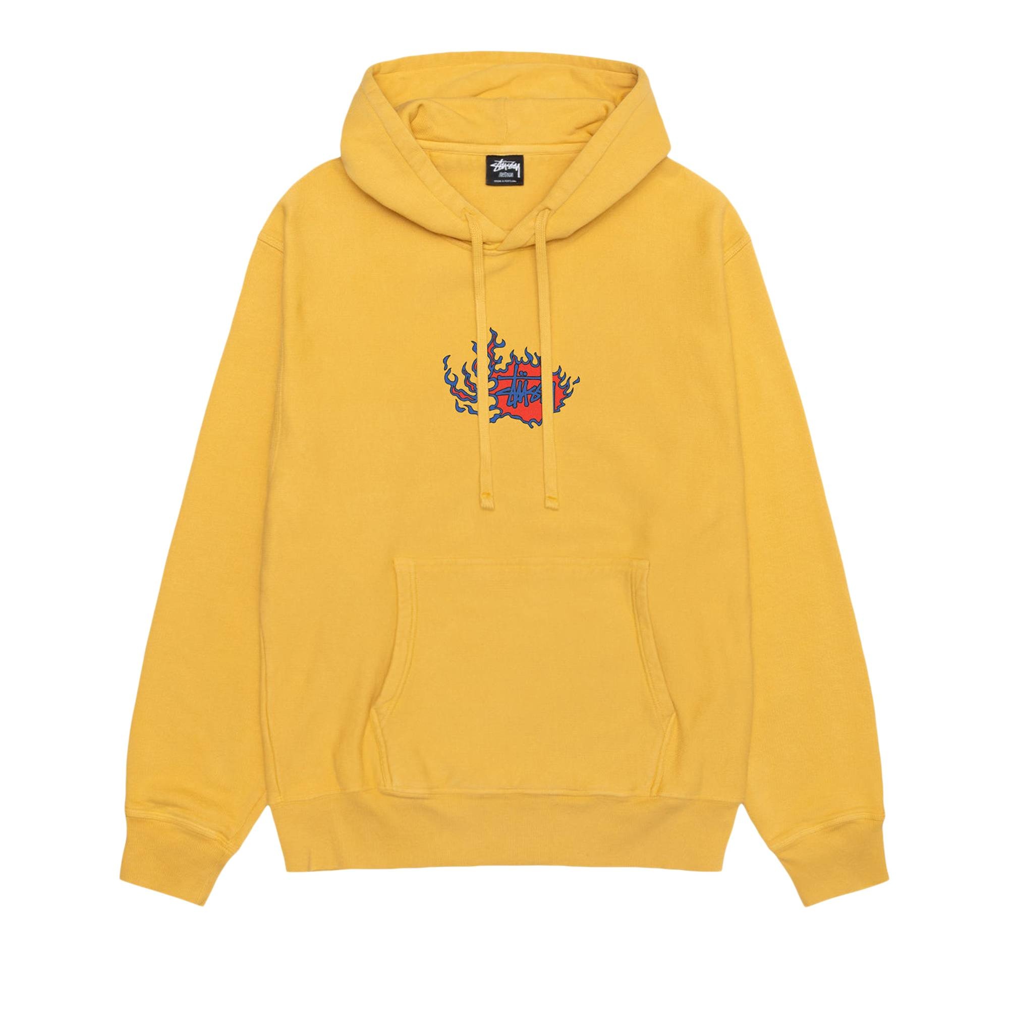 Stussy Pigment Dyed Mosaic Dragon Hoodie 'Honey' - 1