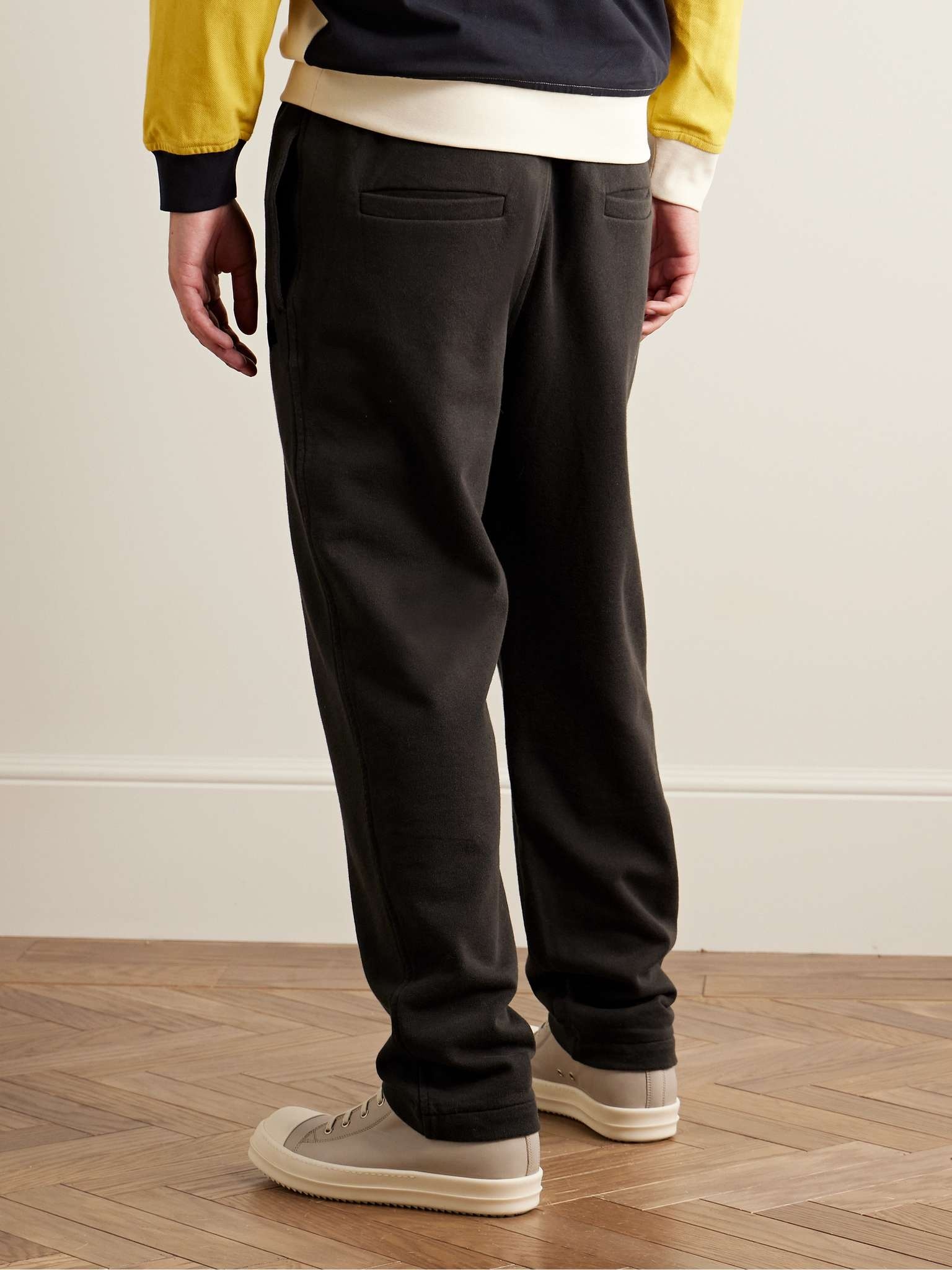 Mailesco Logo-Flocked Cotton-Blend Jersey Sweatpants - 3