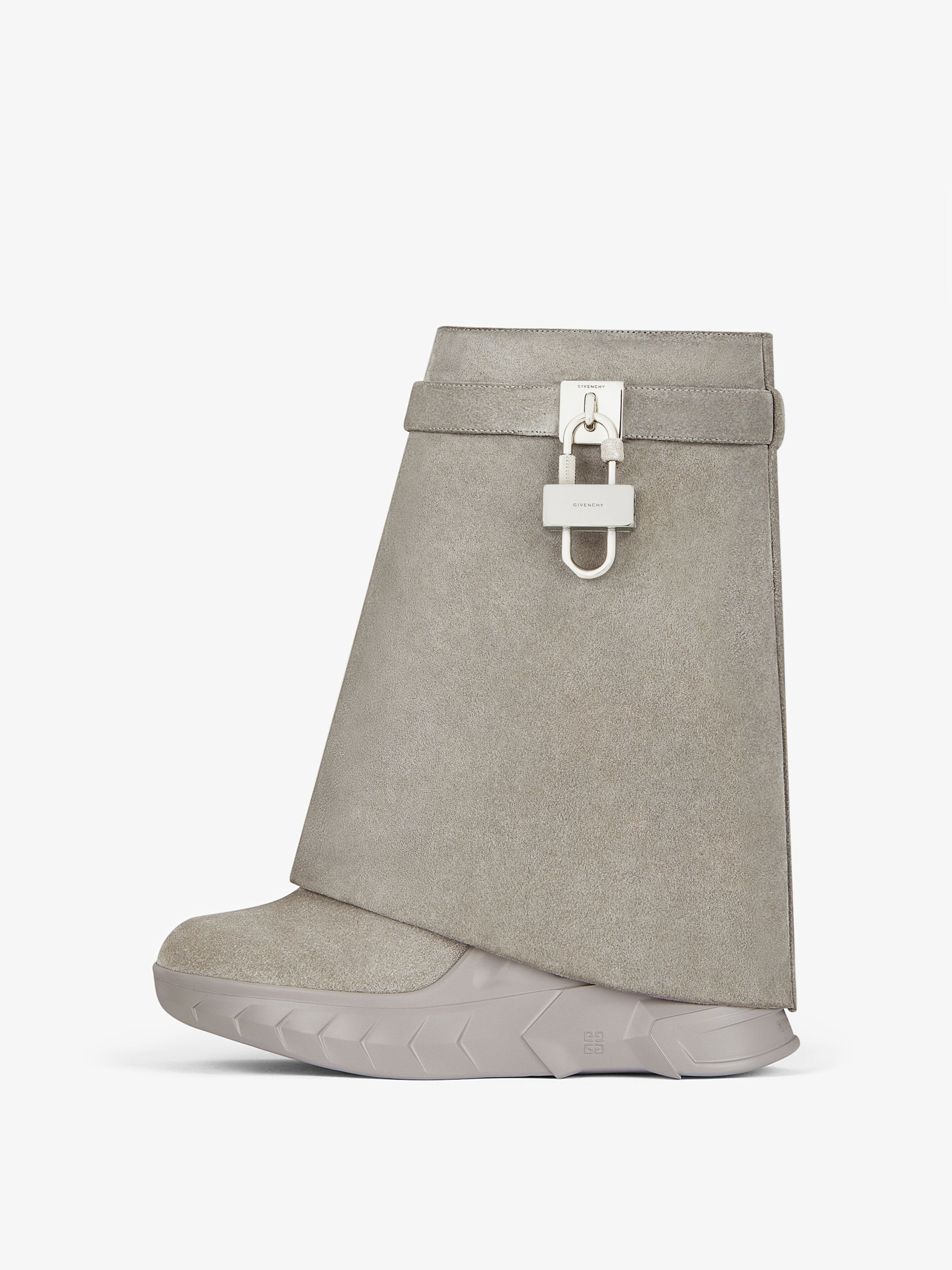 SHARK LOCK BIKER ANKLE BOOTS IN SUEDE - 4