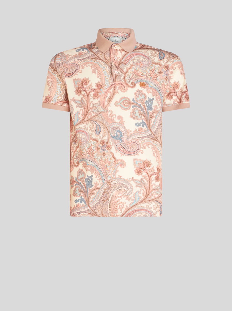 ORNAMENTAL PAISLEY POLO SHIRT - 1