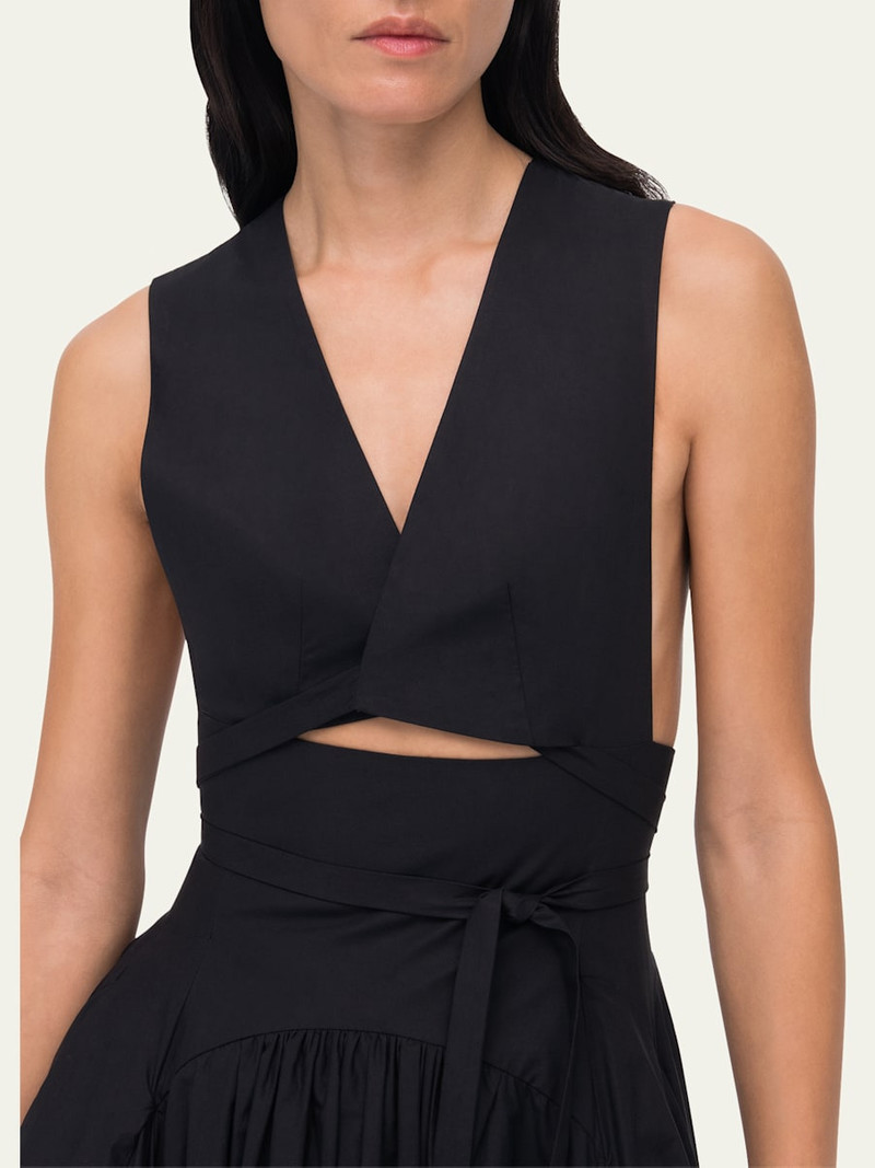 Another Tomorrow Cutout Flared Wrap Dress outlook