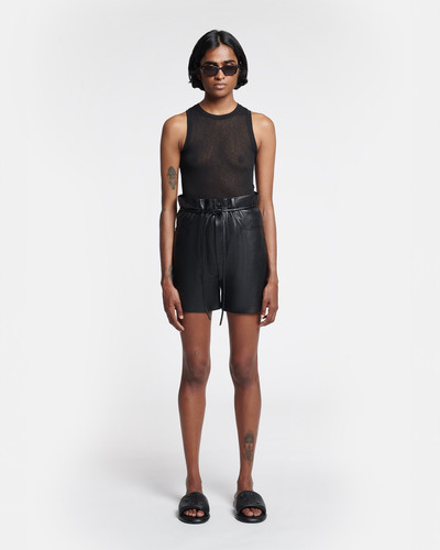 Nanushka Belted Okobor™ Alt-Leather Shorts outlook