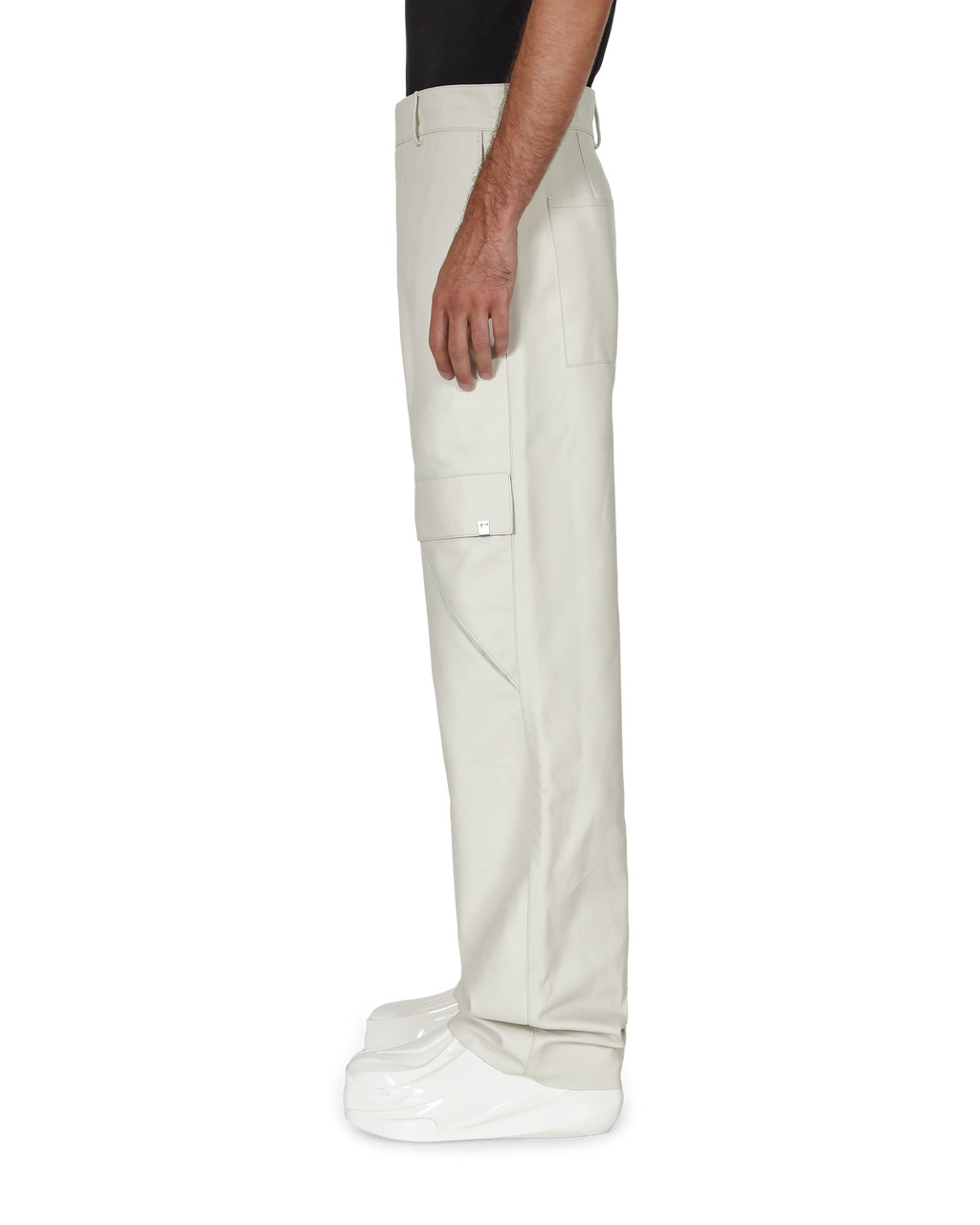 CARGO POCKET LEATHER PANT - 4