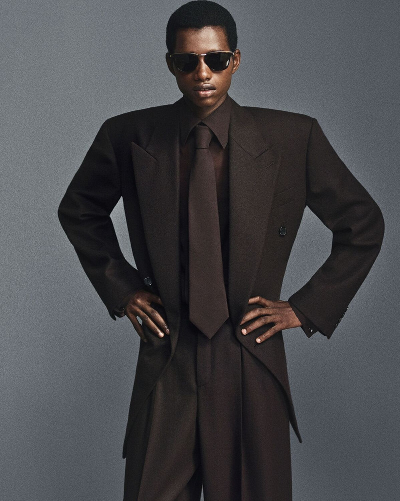 SAINT LAURENT 90'S PANTS IN CASHMERE FLANNEL outlook