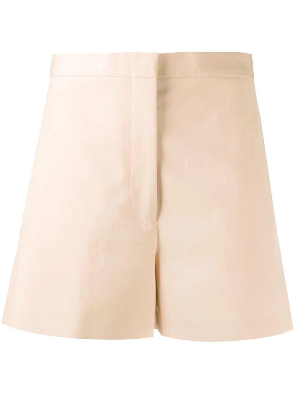 high-waist cotton shorts - 1