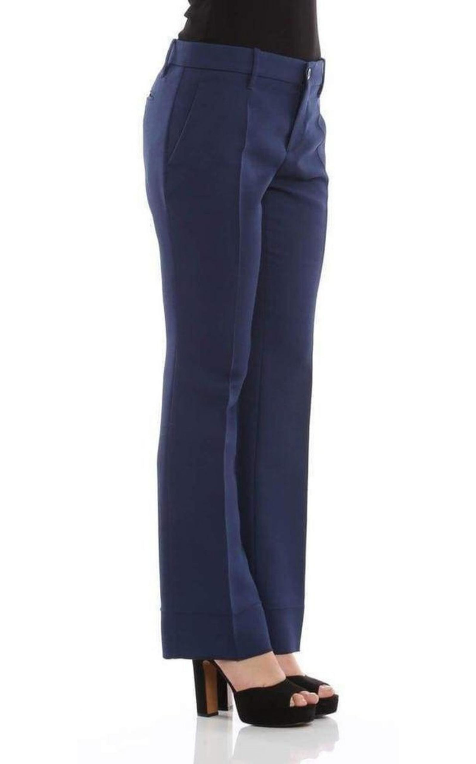 Silk Blend Trousers Pants - 2