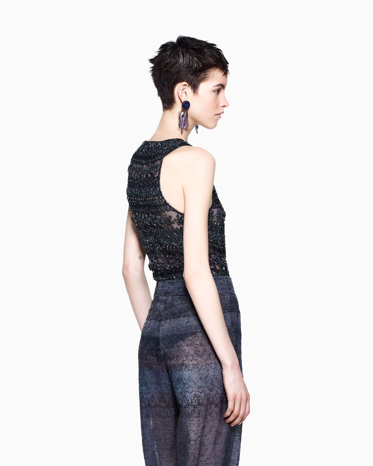 EMBROIDERED TULLE BODYSUIT - 3