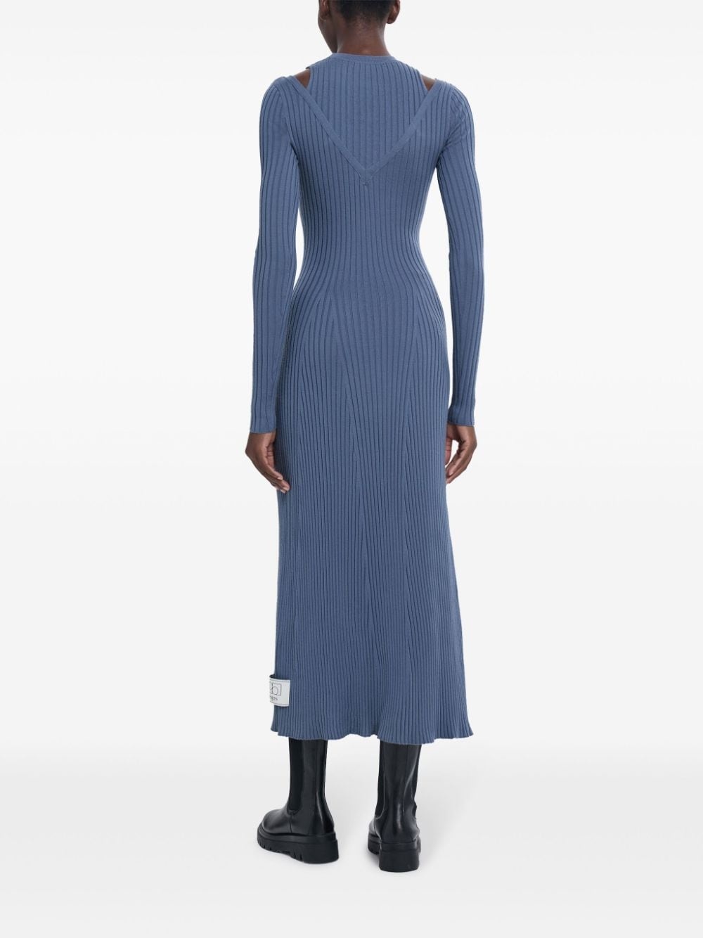 cut-out knitted dress - 4