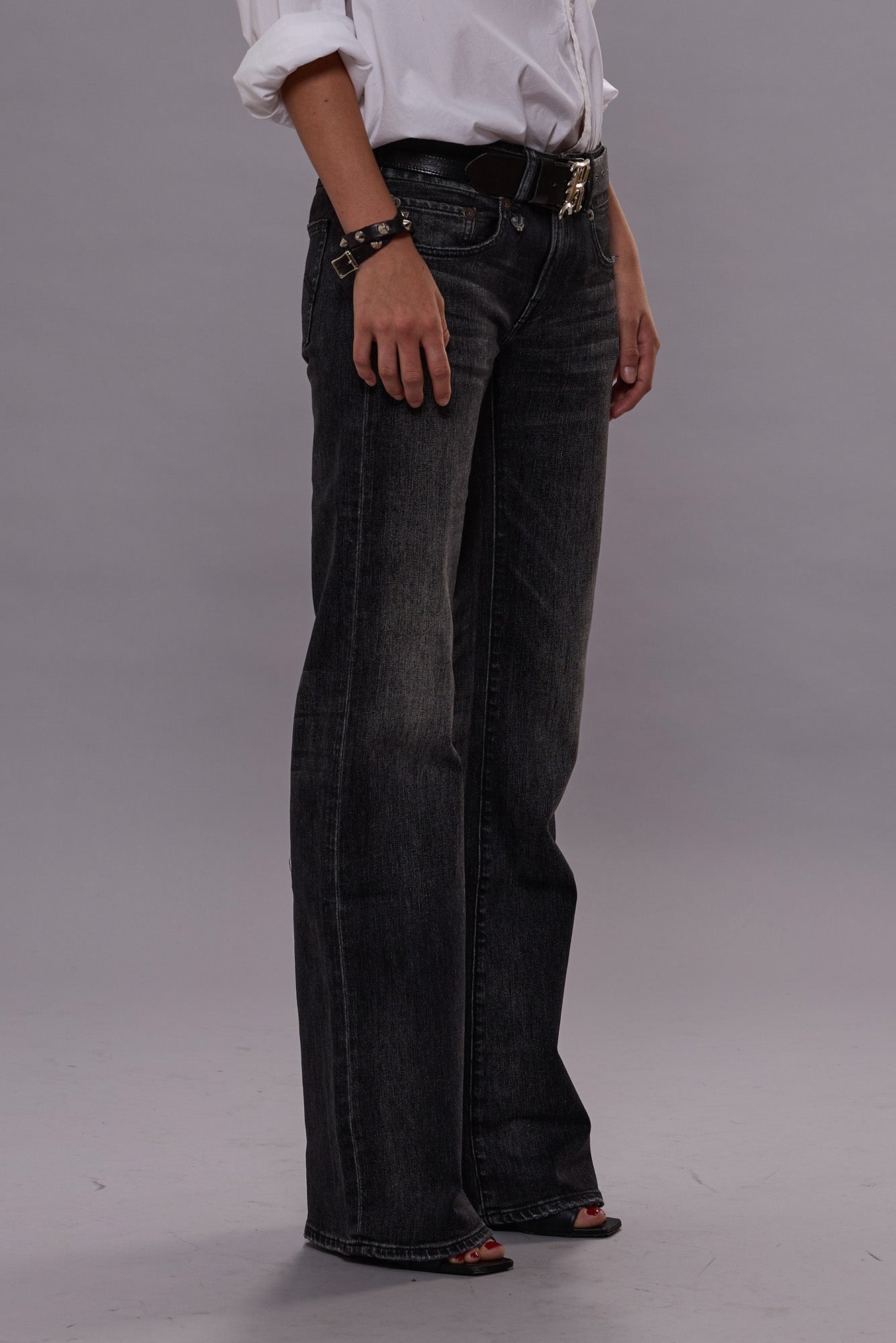 BOY FLARE JEAN - KENNET BLACK STRETCH -R13 - 3