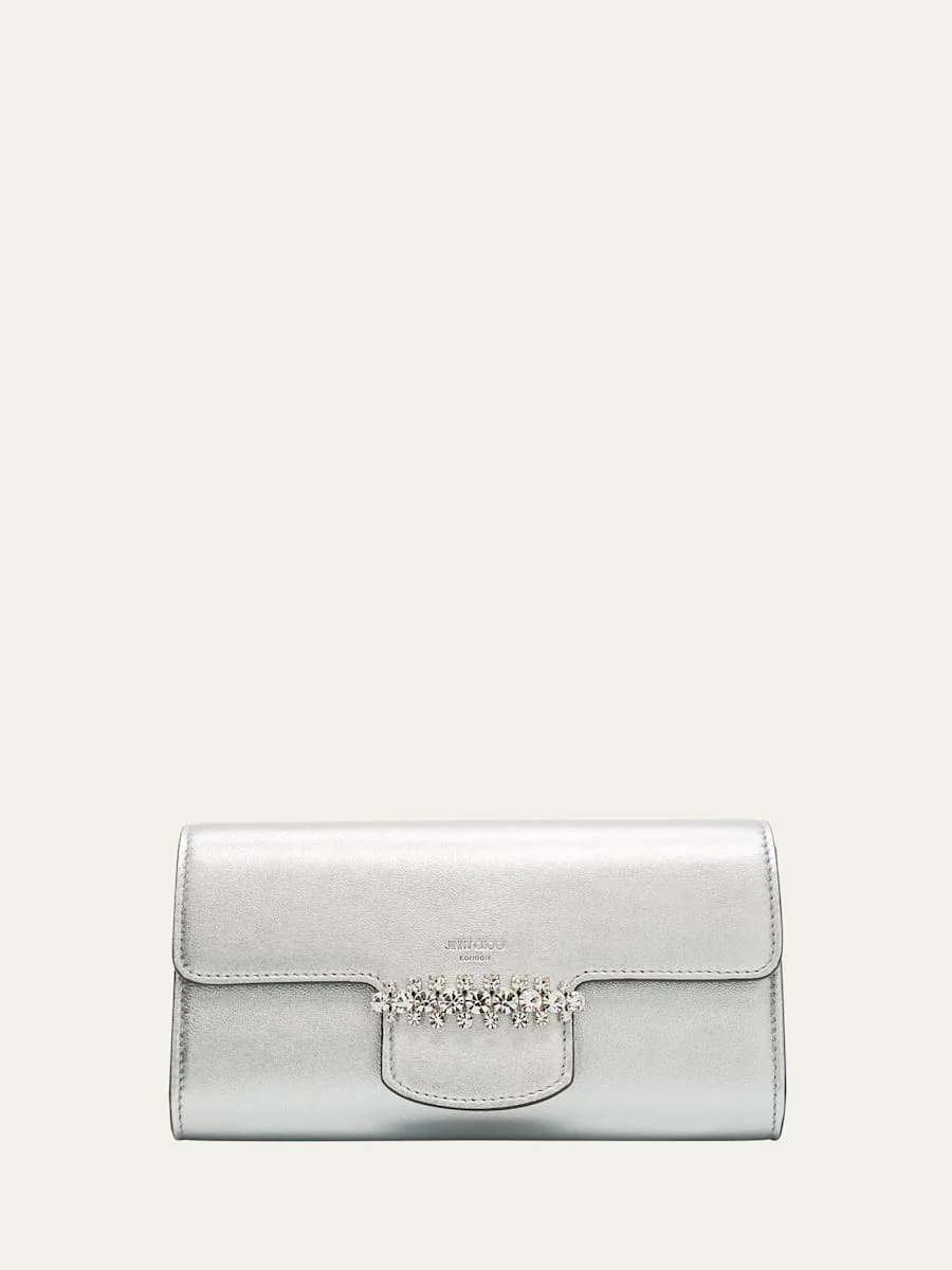 Bing Crystal Metallic Leather Wallet - 1