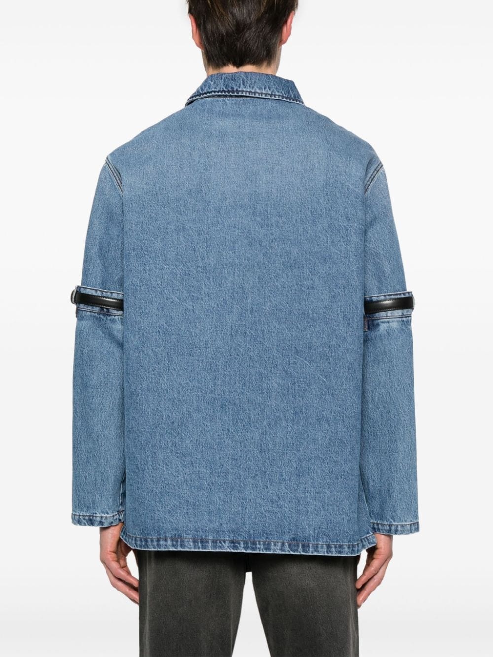 logo-buckle denim jacket - 5