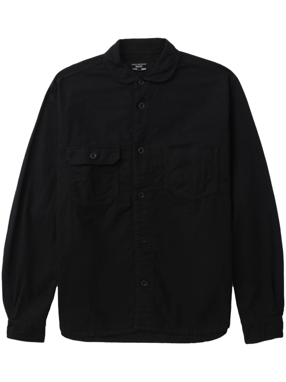 asymmetric-pocket cotton shirt - 1