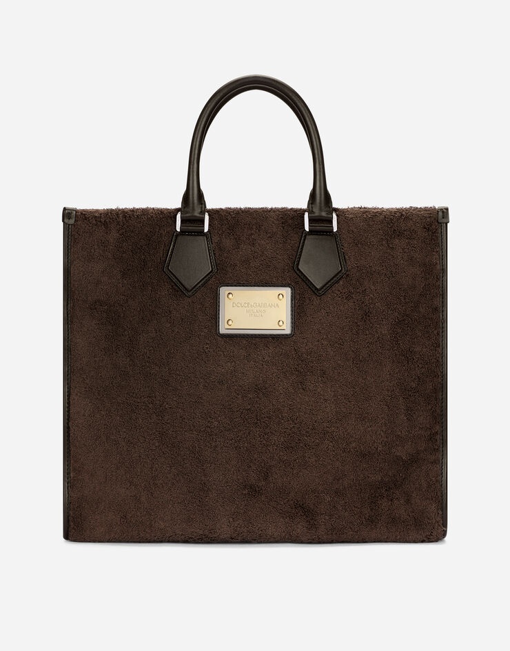 Large terrycloth shopper - 1
