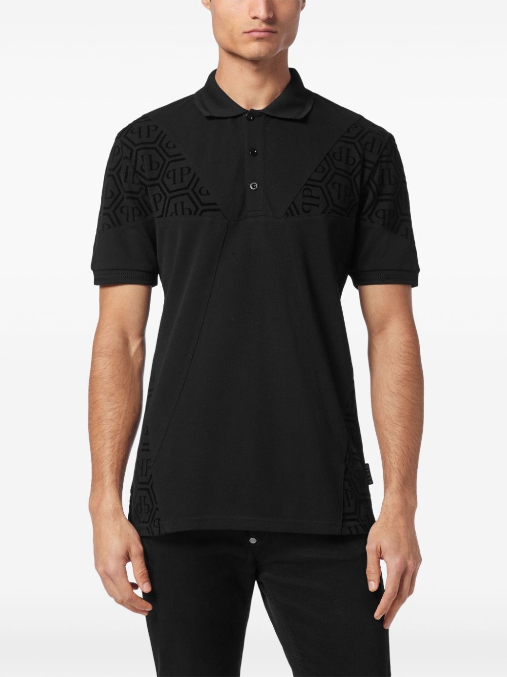 monogram piqué polo shirt - 3