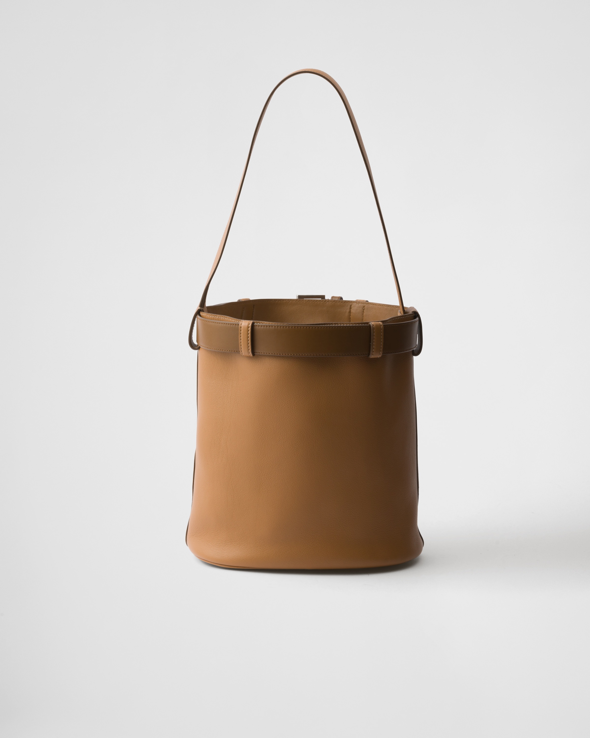 Prada Buckle leather bucket bag with belt - 3