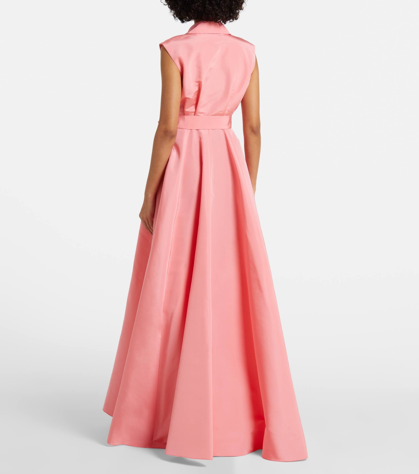 Belted silk gown - 3