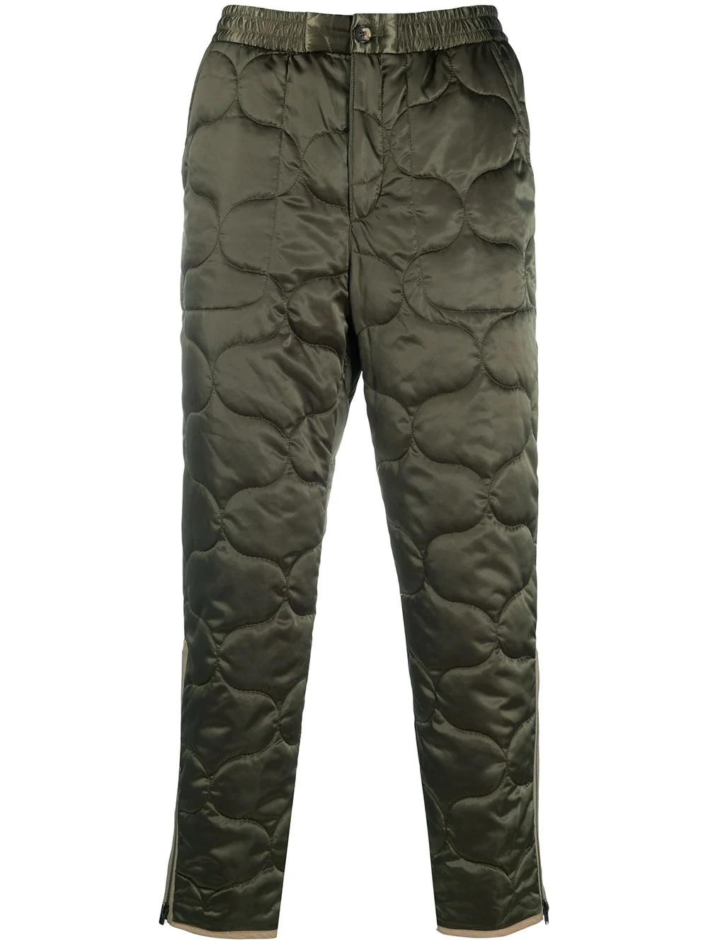 quilted track pants with zip - 1