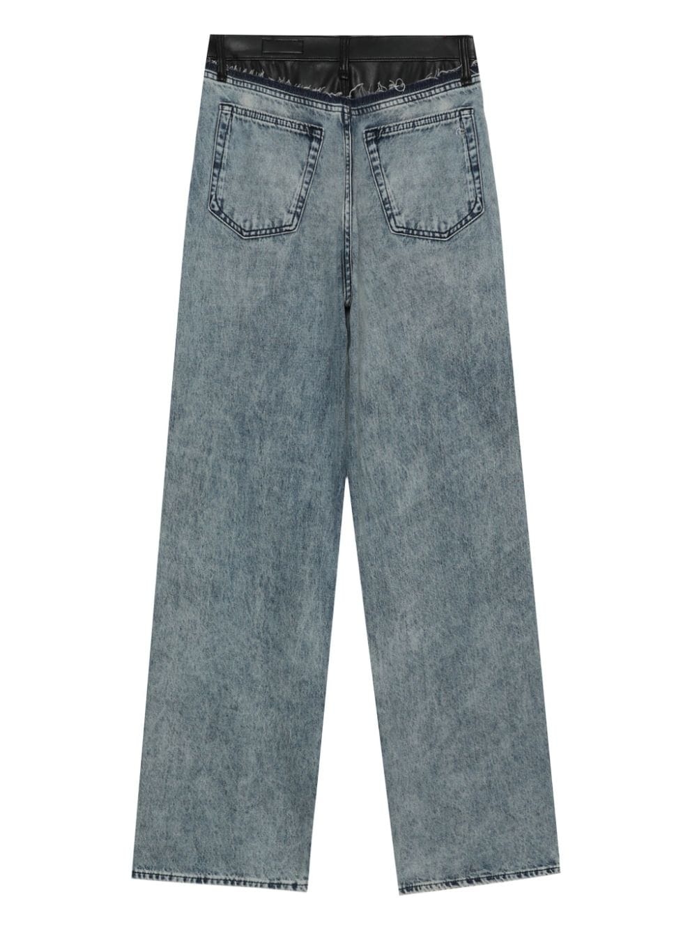 cotton wide-leg jeans - 6