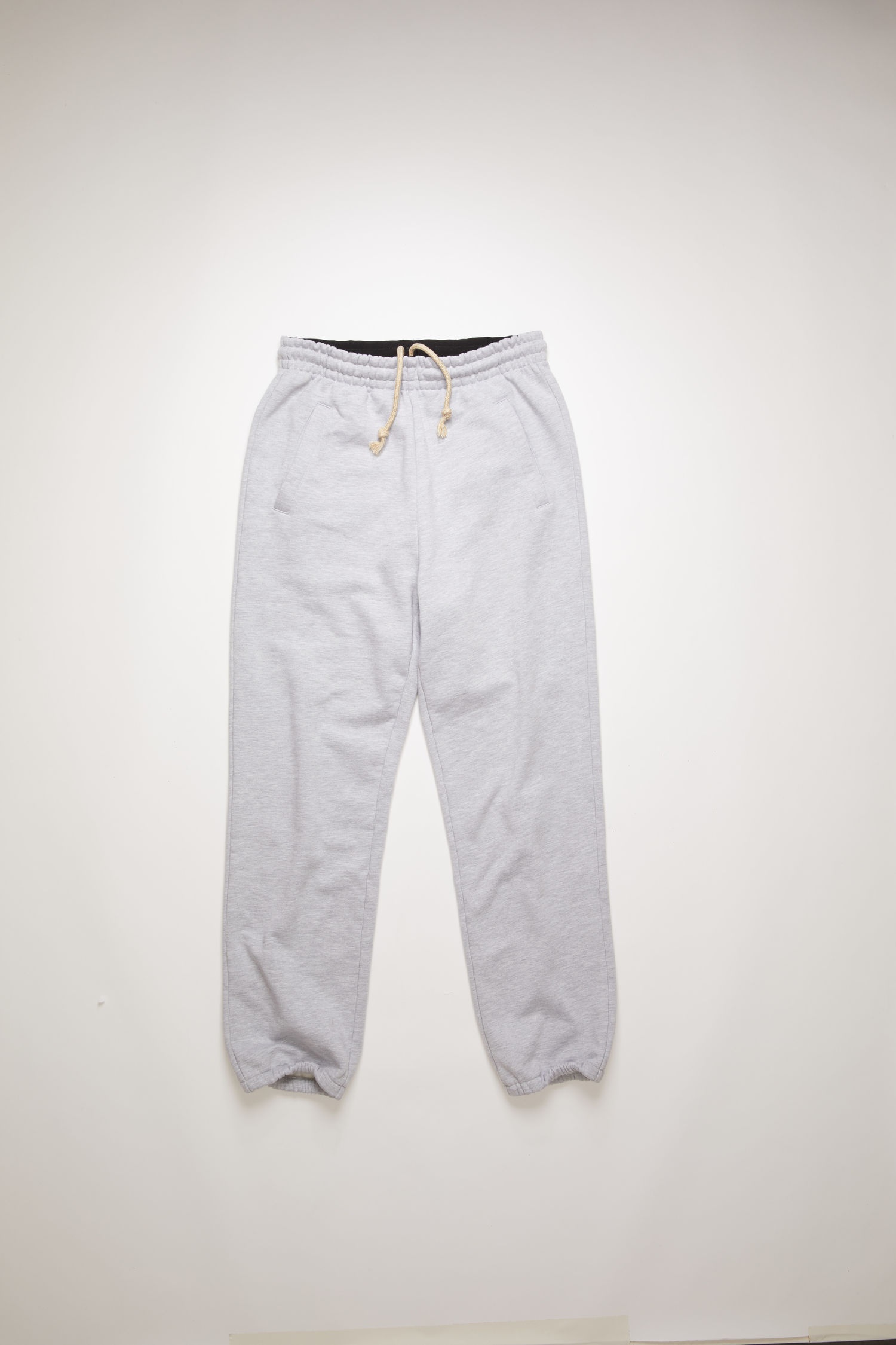 Jersey track pants pale grey melange - 1