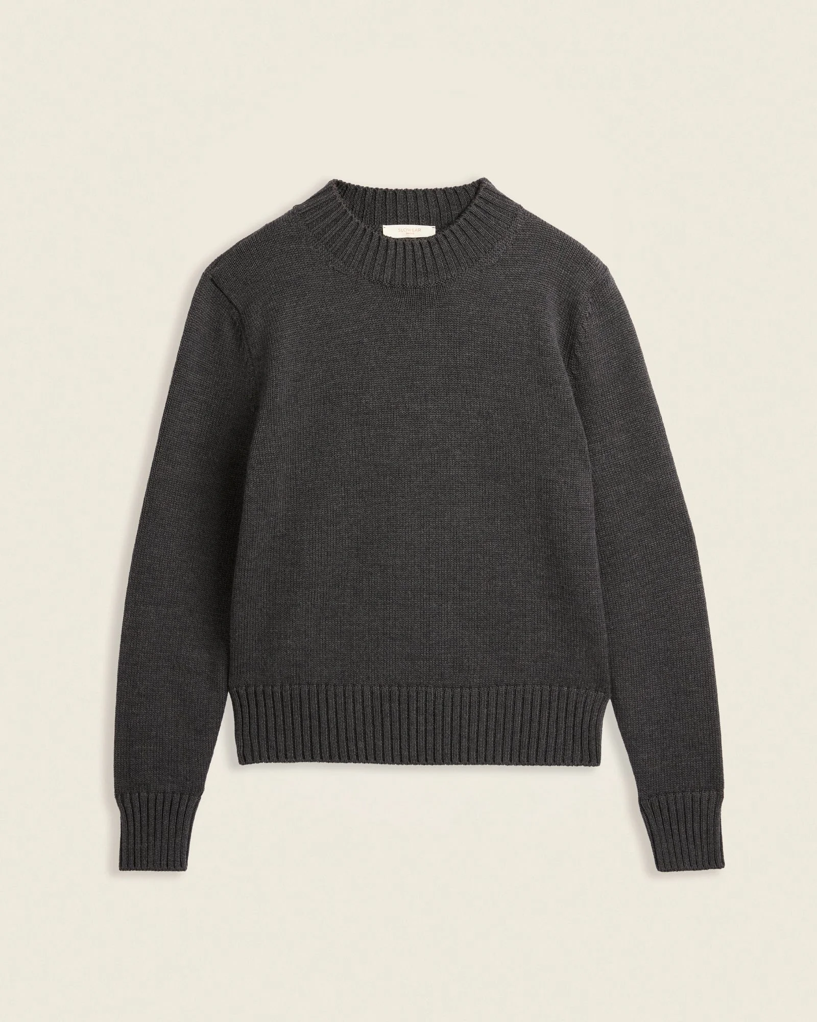 Slim fit worsted-wool mock-neck sweater - 1