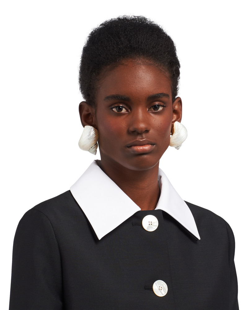 Prada Silver earrings with shells outlook