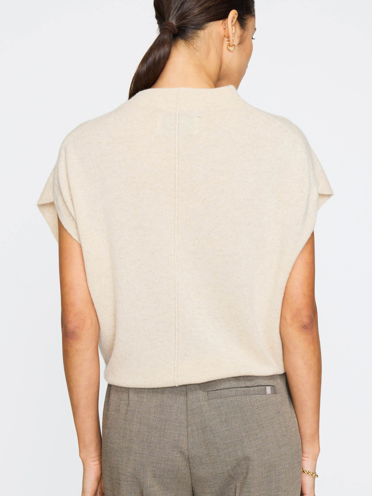 The Morten Funnel Neck Cashmere Top - 4