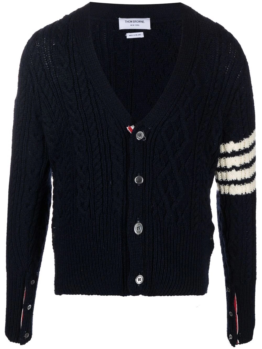 4-Bar striped cardigan - 1