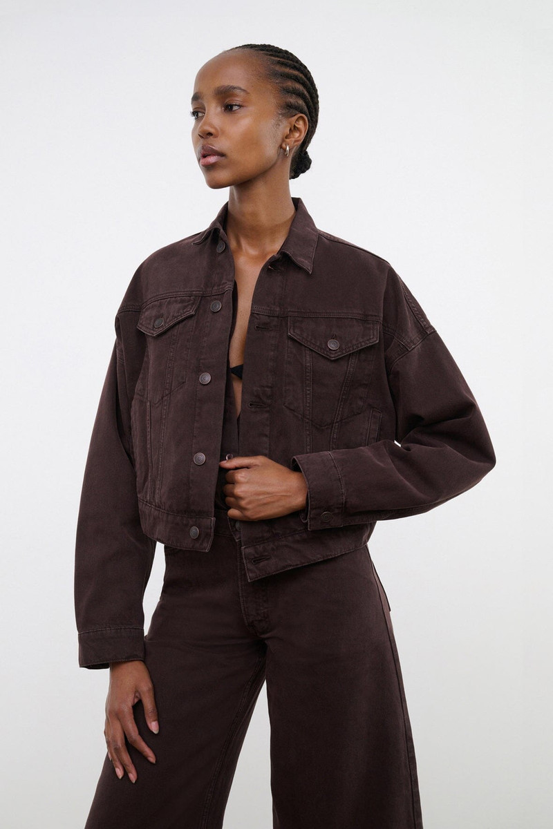 STAUD STAUD GLEN DENIM JACKET EARTH outlook