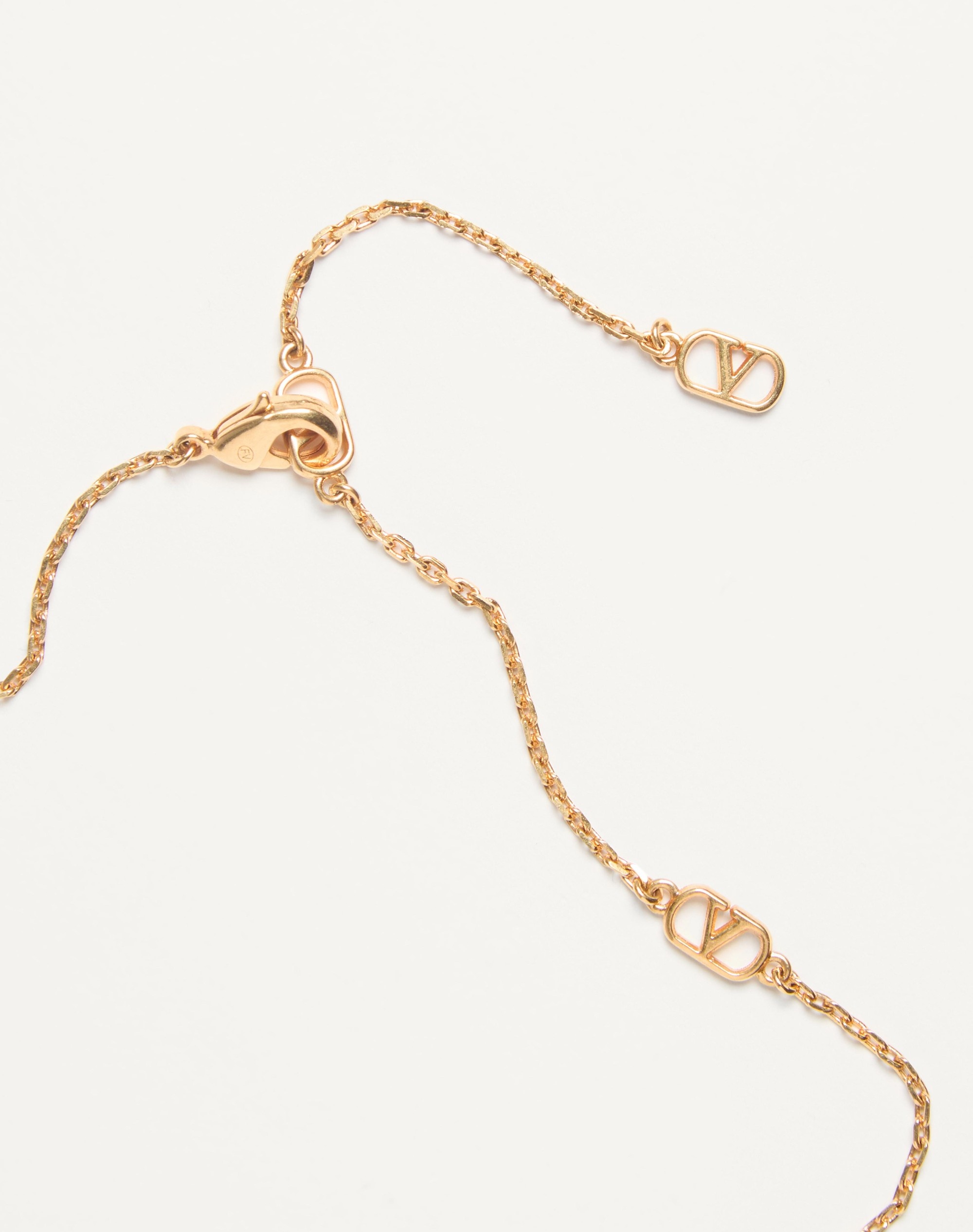 CHEZ VALENTINO METAL AND ENAMEL NECKLACE - 5
