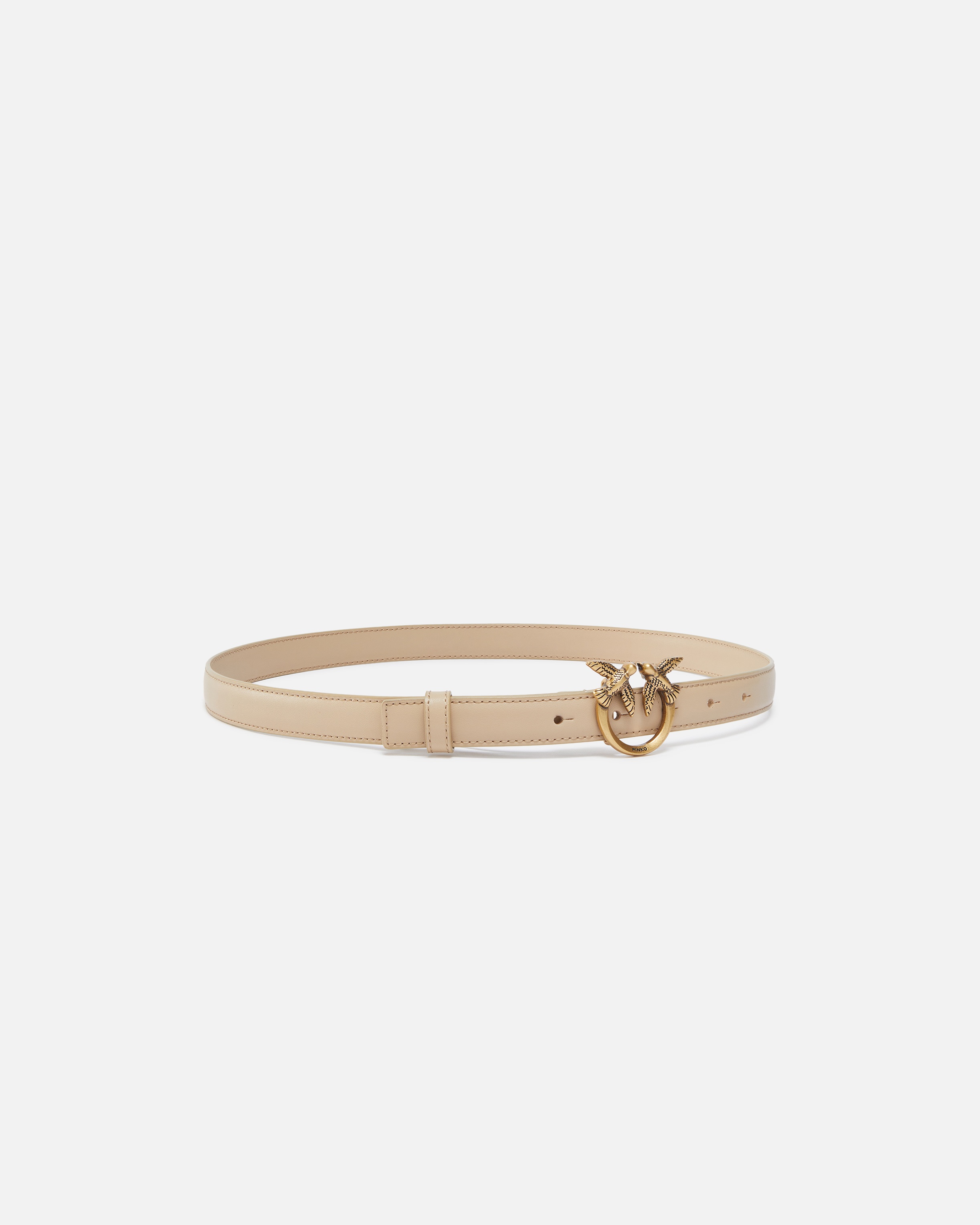 LOVE BIRDS THIN LEATHER BELT 2CM - 2