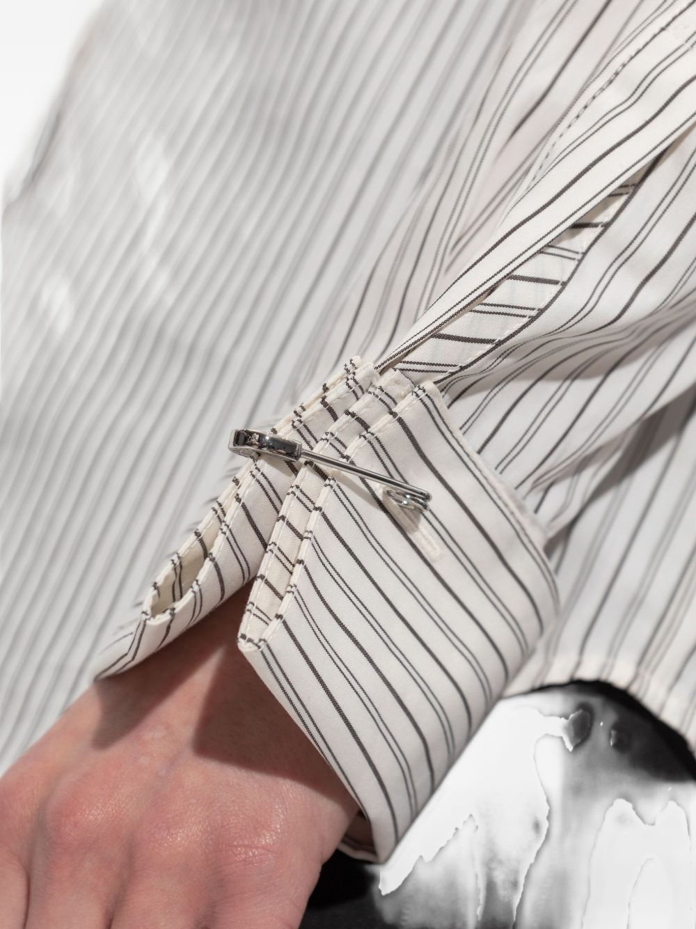 striped pin-cuff shirt - 5