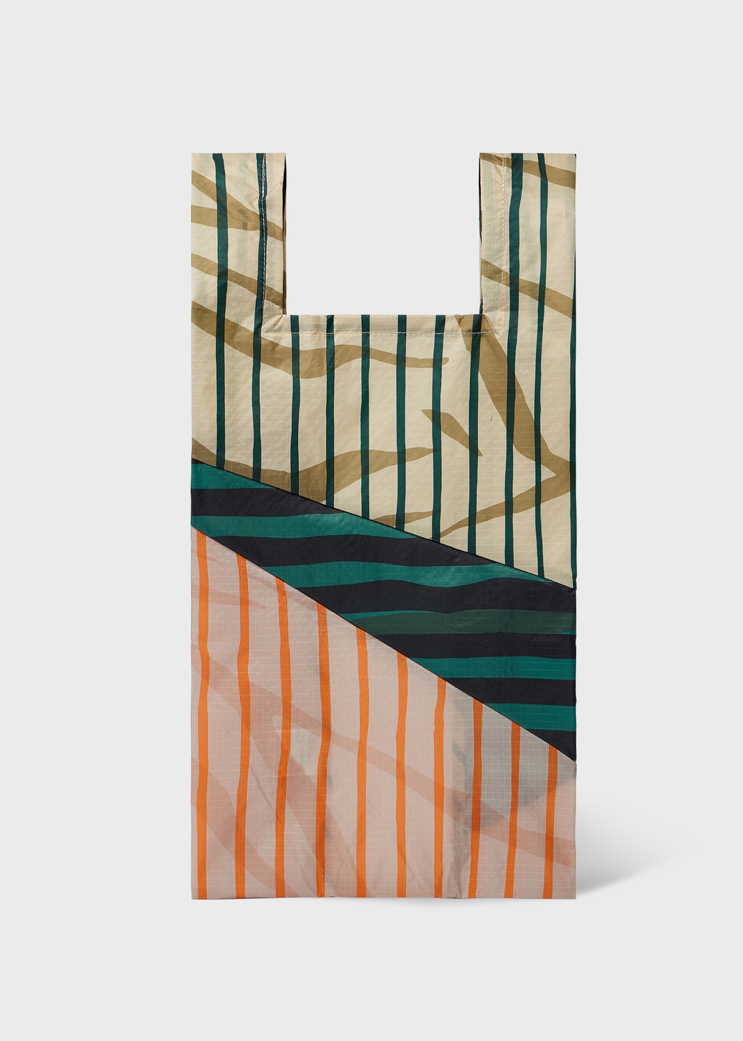 Susan Bijl x Paul Smith -  Ecru Mixed-Stripe 'The New Shopping Bag' Medium - 3