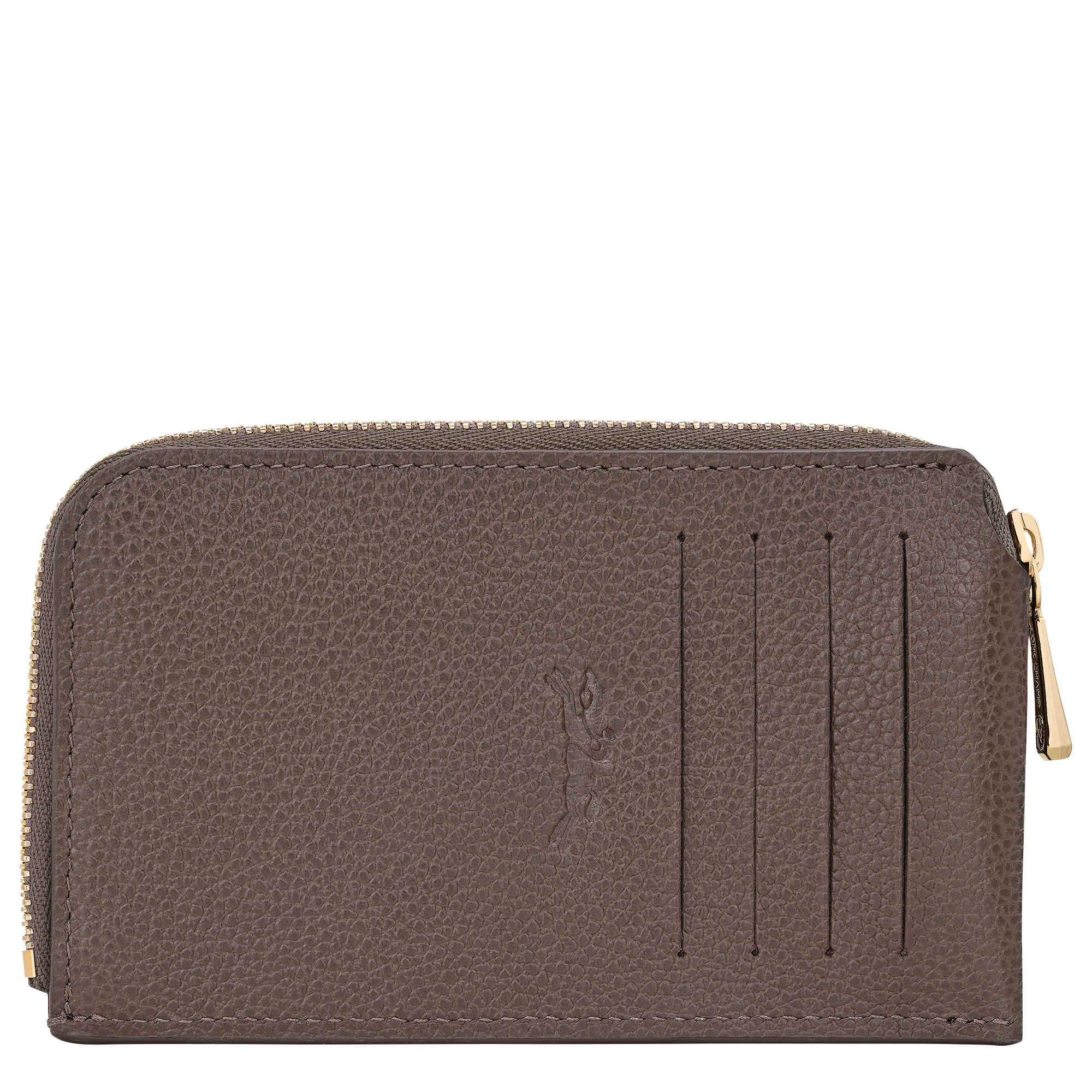Le Foulonné Card holder Taupe - Leather - 2