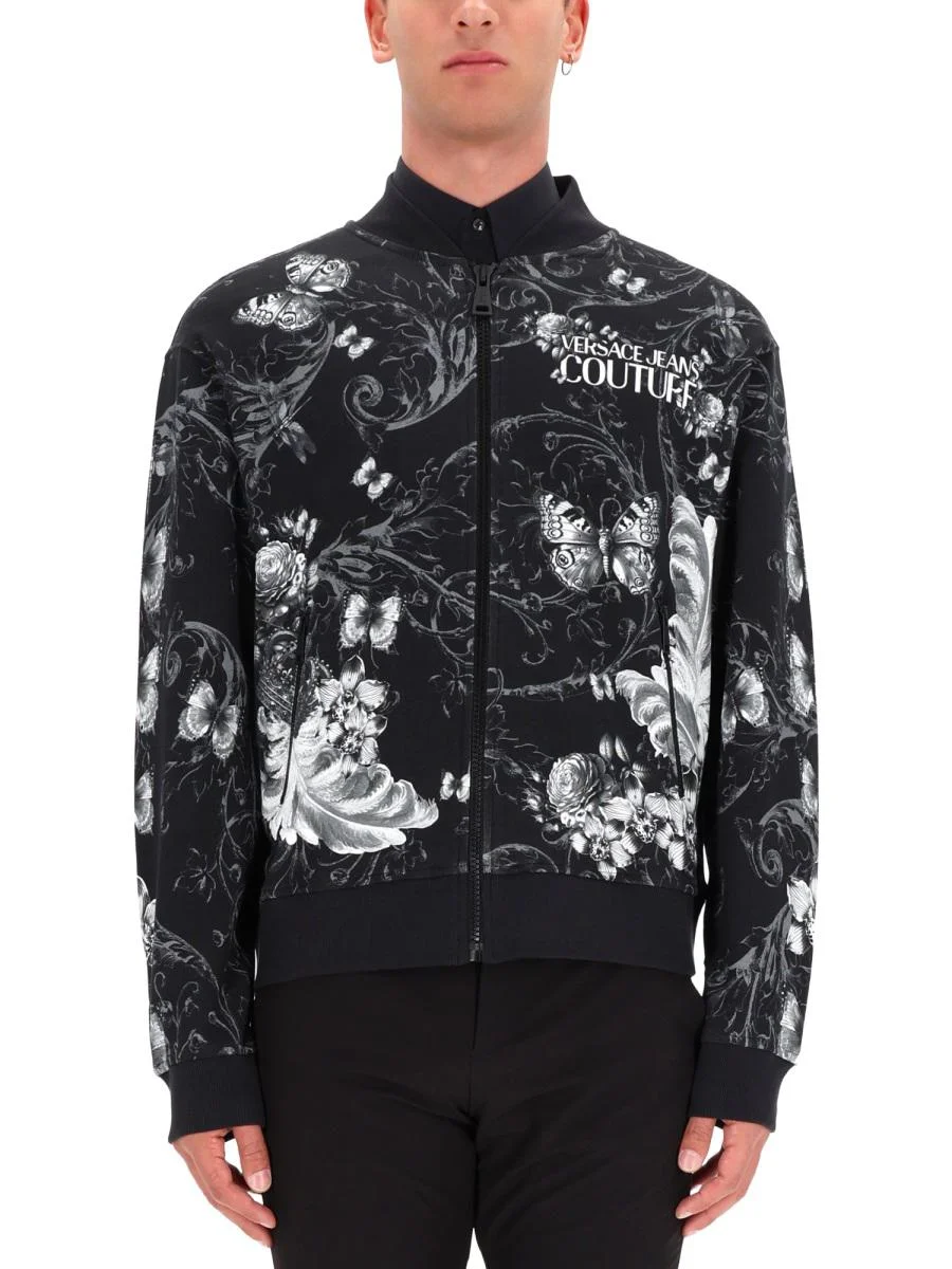 Versace Jeans Couture Cotton Fleece Bomber Jacket - 1