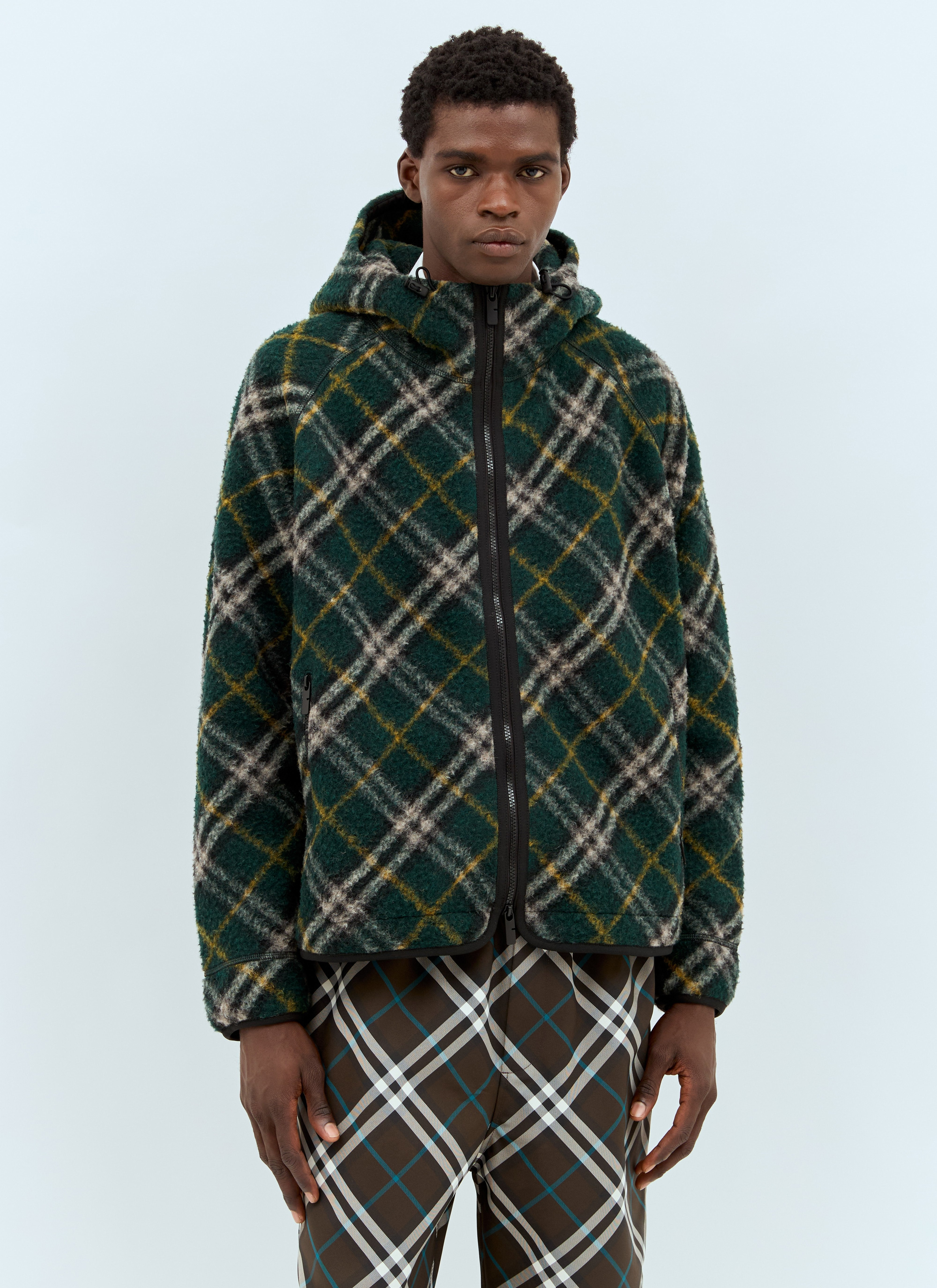 Burberry Men Check Fleece Jacket - 1