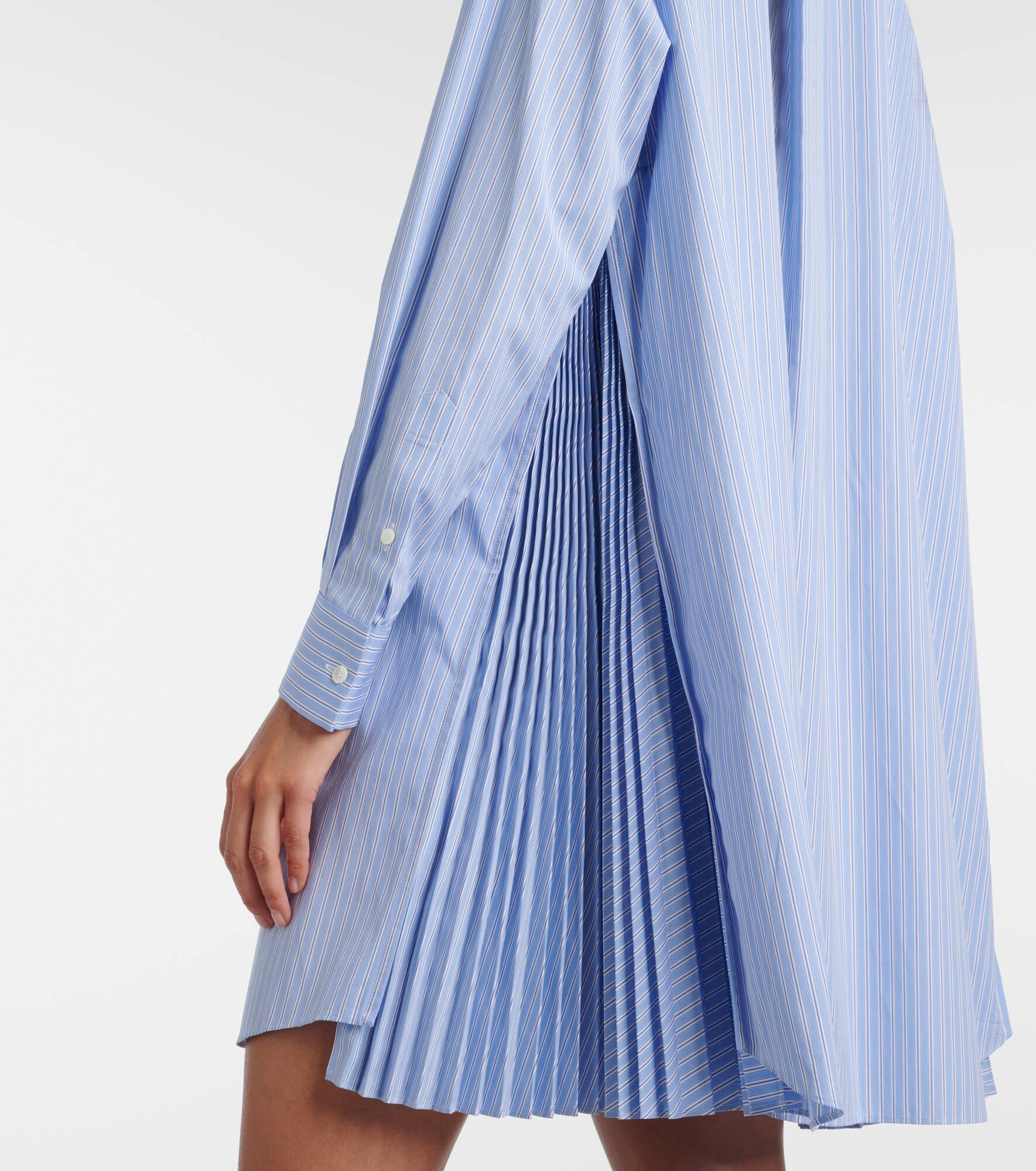 Striped cotton poplin shirt dress - 5