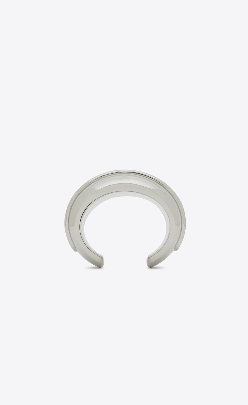 SAINT LAURENT dome cuff in metal outlook