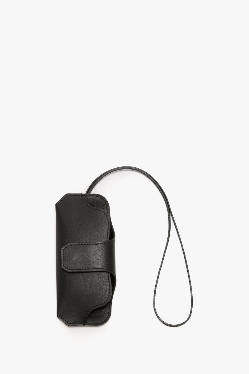 Sunglasses Case In Black Leather 1