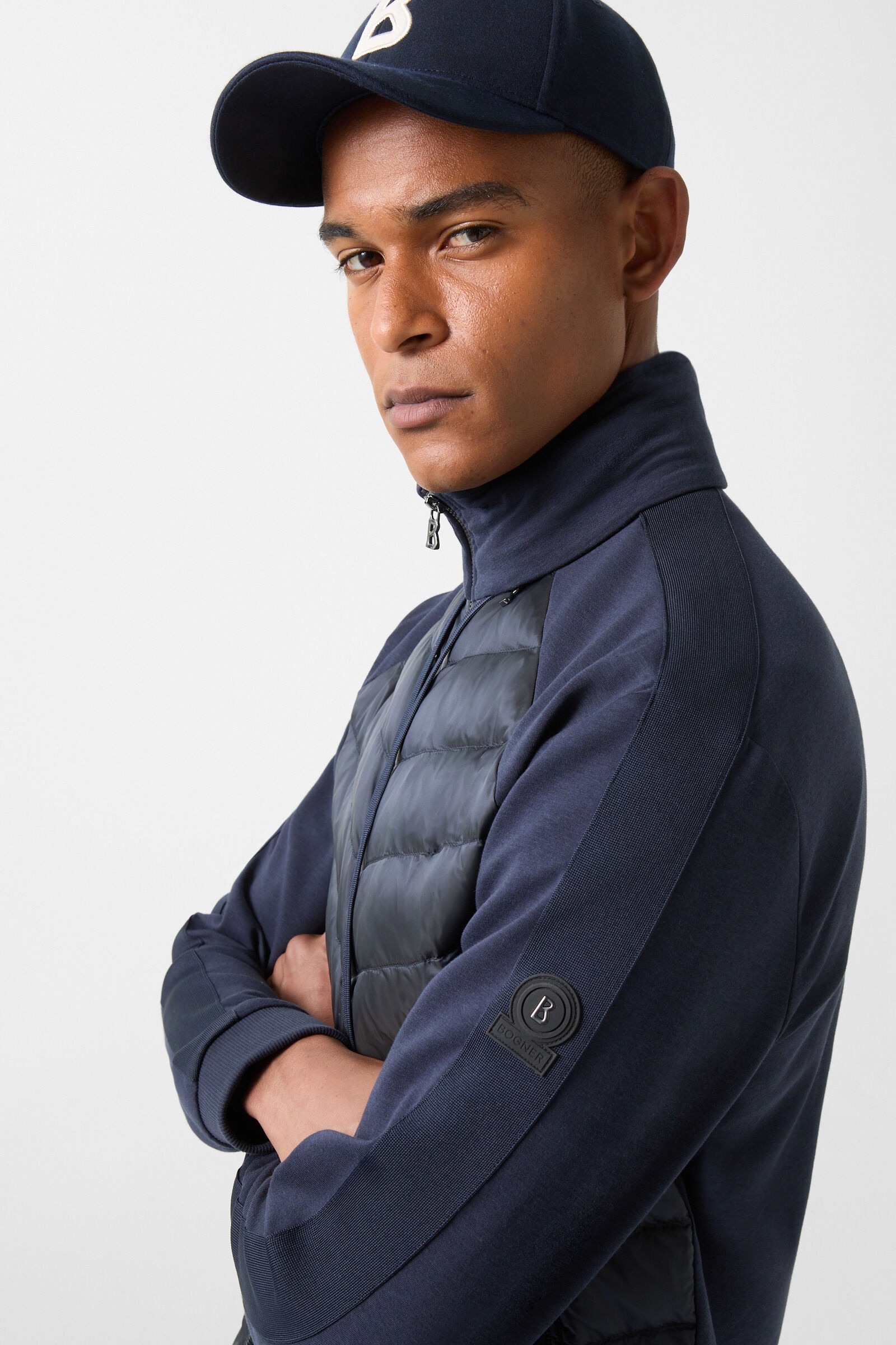 Baker Down sweatshirt jacket in Navy blue - 6