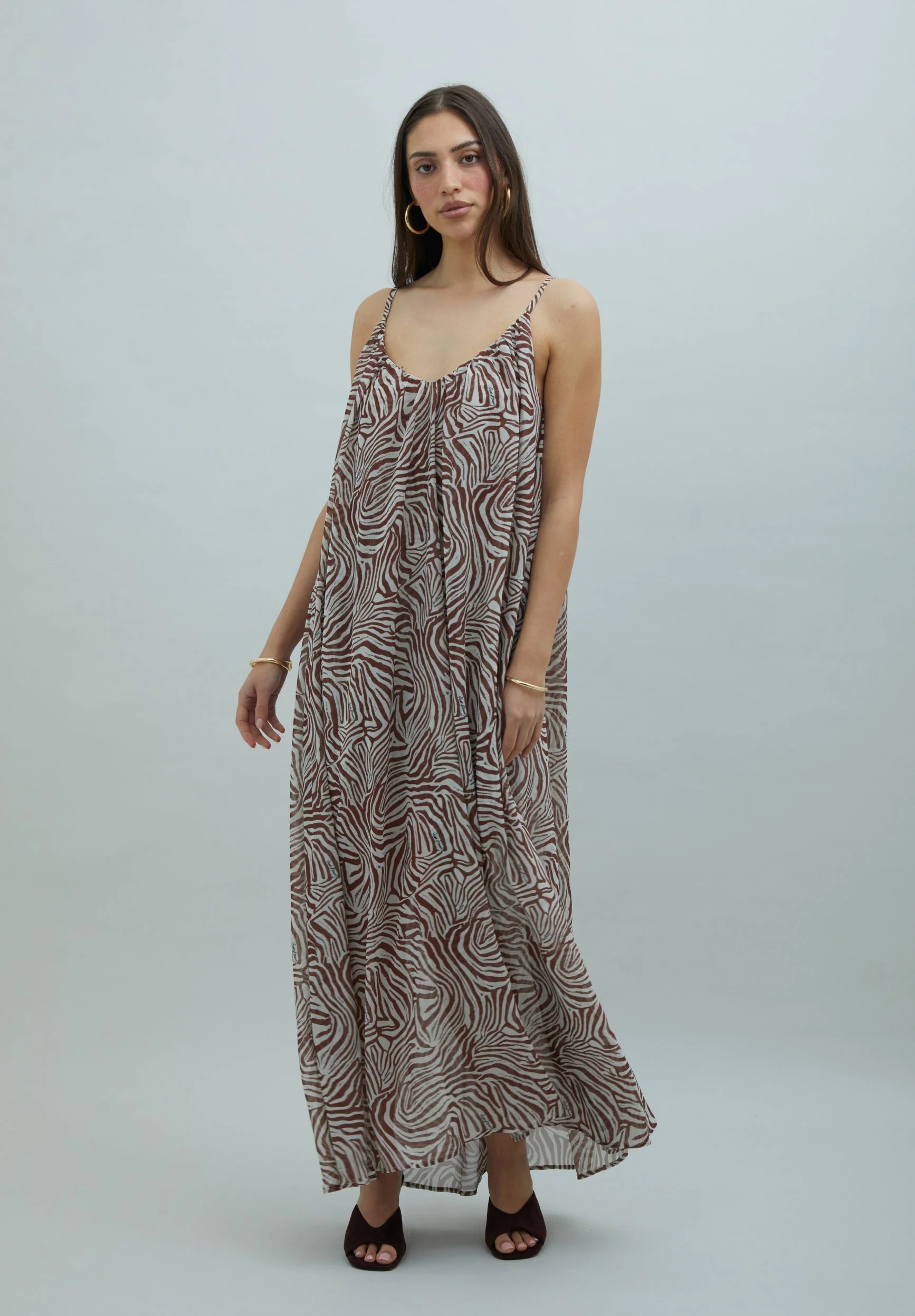 ZEBRA TRAPEZE DRESS - 1