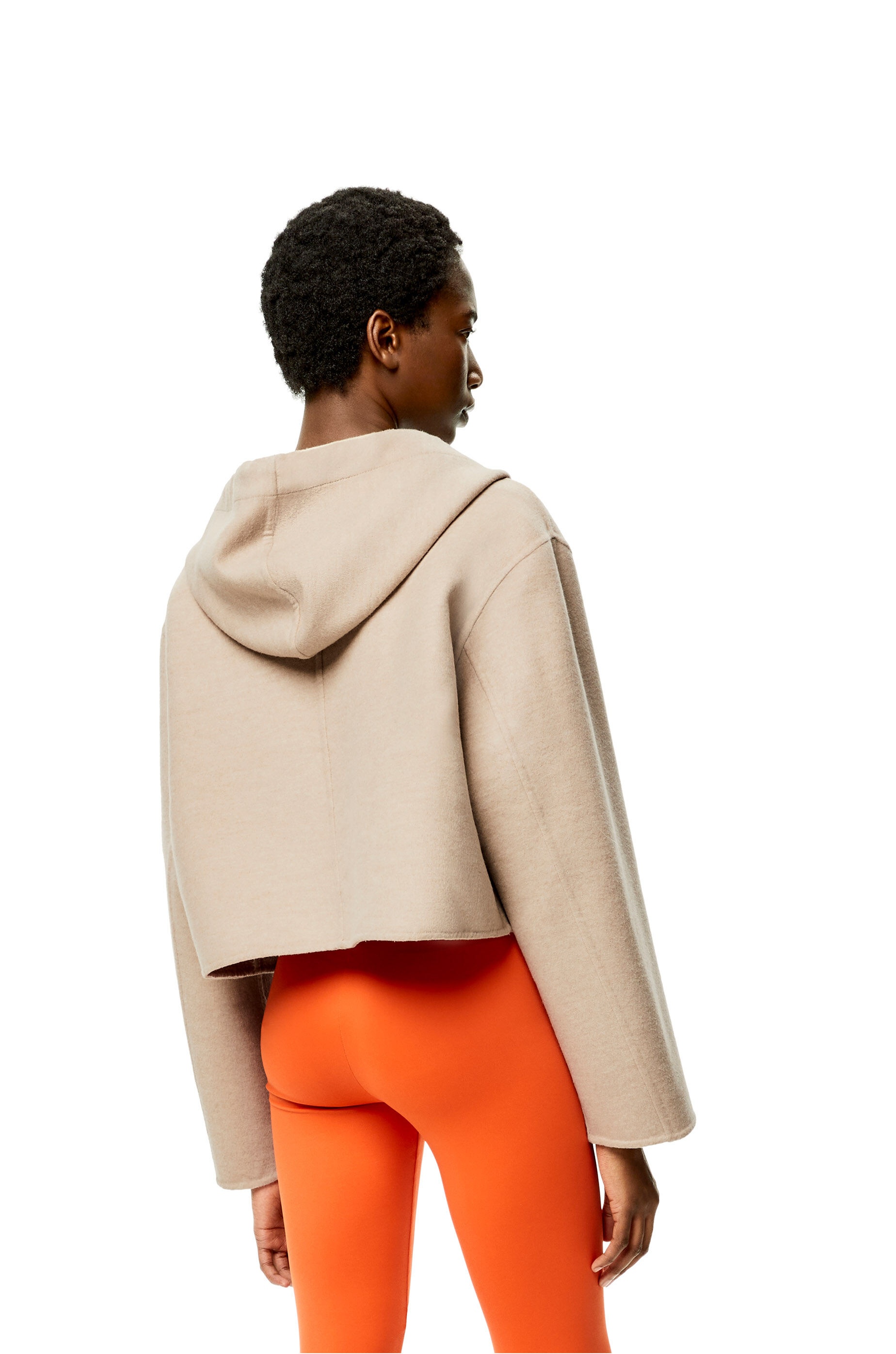 Anagram jacquard hooded jacket in wool - 4